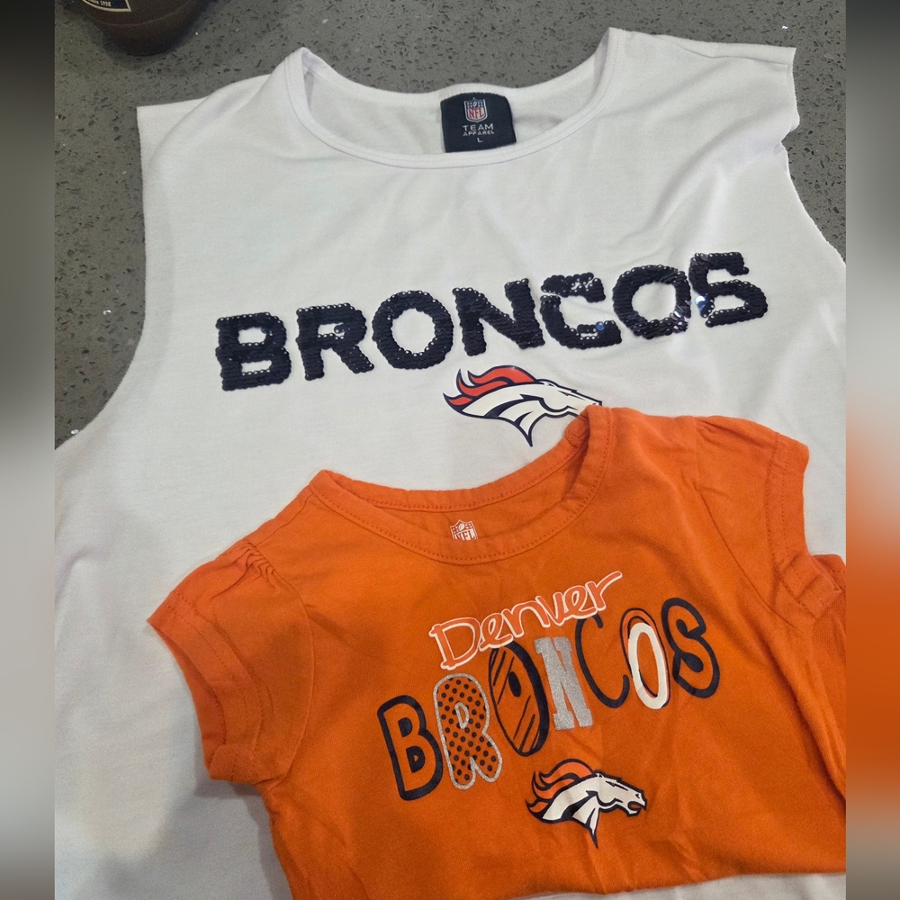 Nfl Shop Mommy  and Me Women and Kids Bronco Shirt Bundle